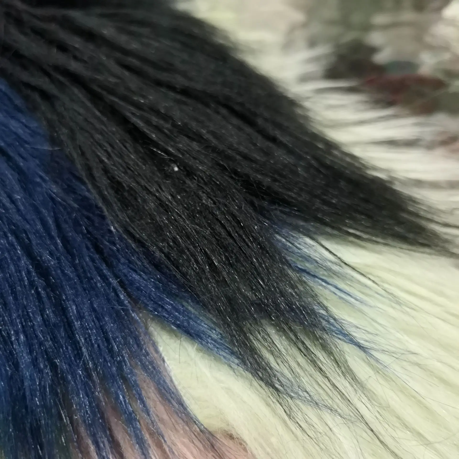 Spot 80mm long hair rolling bundle artificial plush fabric toy wig clothing fabric