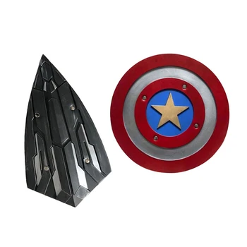 

Captain America Role Play 1: 1 PU Plastic Shield Gift Cosplay Halloween Prop 44cm Diameter Perfect Version of Steve Rogers