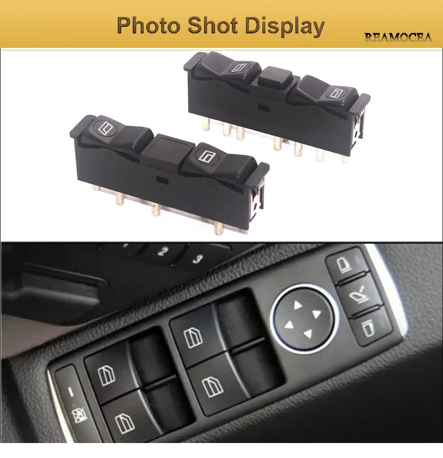 Reamocea 1Pair 0008208210 0008208110 Door Electric Power Window Switch fit for Mercedes Benz W201 W123 W126 C126 (9)