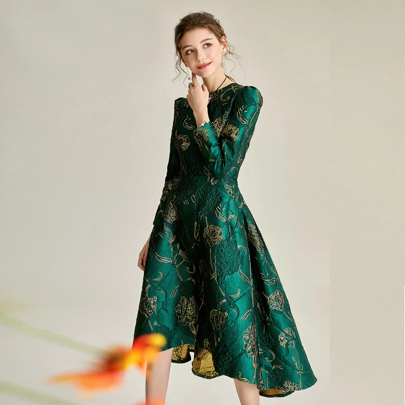 Vestidos женское модное осенне зимнее платье с длинными рукавами Вечерние Платья