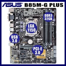 Asus-placa base de escritorio LGA 1150 B85M-G PLUS, Original, usada, Intel B85, LGA 1150 Core i7 i5 i3 DDR3 32G B85M-G PLUS