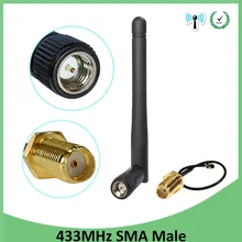 433 МГц Антенна 3dbi GSM 433 МГц SMA разъем антенна antena 433 м+ RP-SMA SMA мама к Ufl./IPX отрезок провода расширения кабель