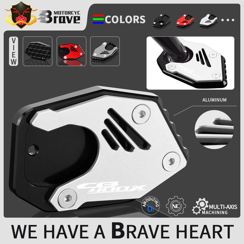 

For HONDA CB500X 2013-2021 CB400X 2019 2020 Kickstand Extension Foot Side Stand Enlarger Plate Pad CB 400X 500X CB500 CB400