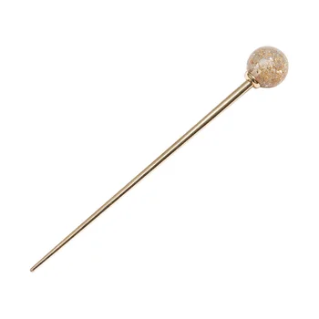 

1PC Lollipop Shape Hairpin Simple Hair Insert Fashion Hair Claw Updo Decorative Pin for Women Girls Golden