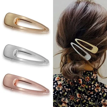 

2020 New Women Vintage Metal Hair Clips Matte Hollow Hairpins Bangs Clip Hairgrip Barrette Girls Hair Accessories Headwear