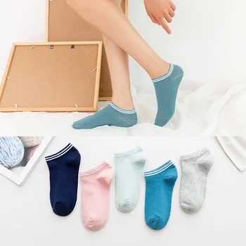 

5pairs Ankle Socks Women Sock Cotton No Show Non-slip Short Boat Sock Womens Invisible Soft Heart Winter Autumn Sock Slippers