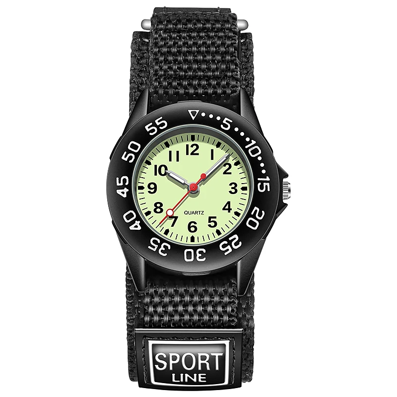 Nylon Strap Watches Kids Boy Children Quartz Watch Cute Clock Montre Rotary Bezel Analog Watch enlarge