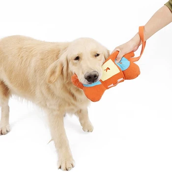 

Safe non-toxic Dog Toothbrush Dog Toy Pet Dog Voice Plush Toy Bone Doll