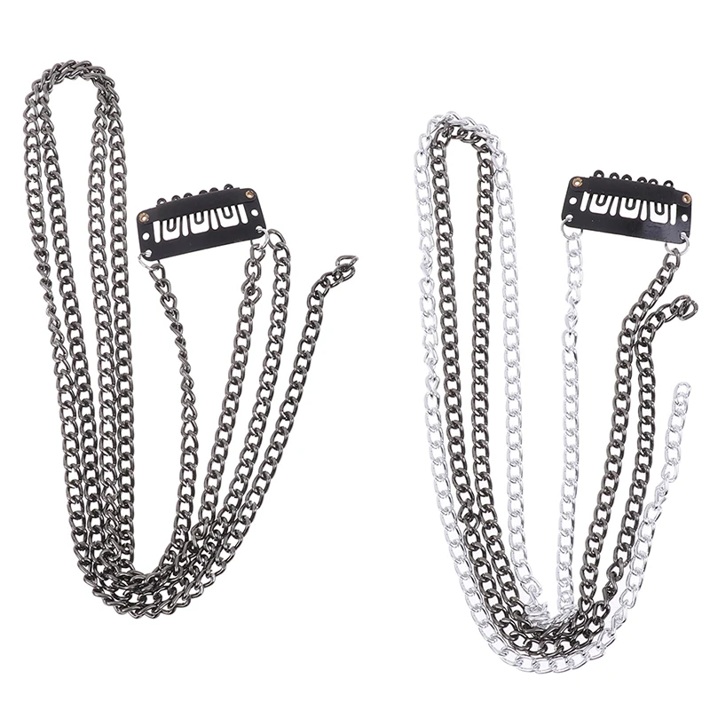 Simple Long Tassel Chains for Women Headwear Trend Personality Geometric Aluminum Hair Chain Fashion Hair Jewelry Accessories