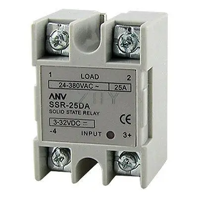 

SSR-25DA 3-32V DC Input 24-380V AC Output 25A Solid State Relay Fmvpj