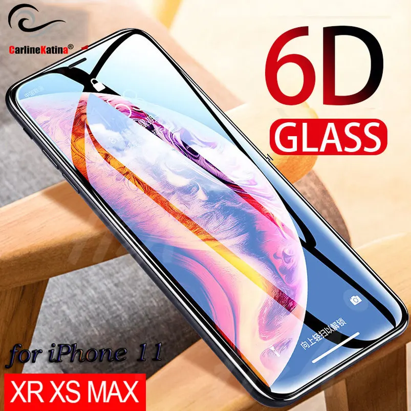 6D для iPhone 11 Pro Max 6plus 7 8 plus X XS MAX XR Защитная пленка экрана из закаленного стекла с