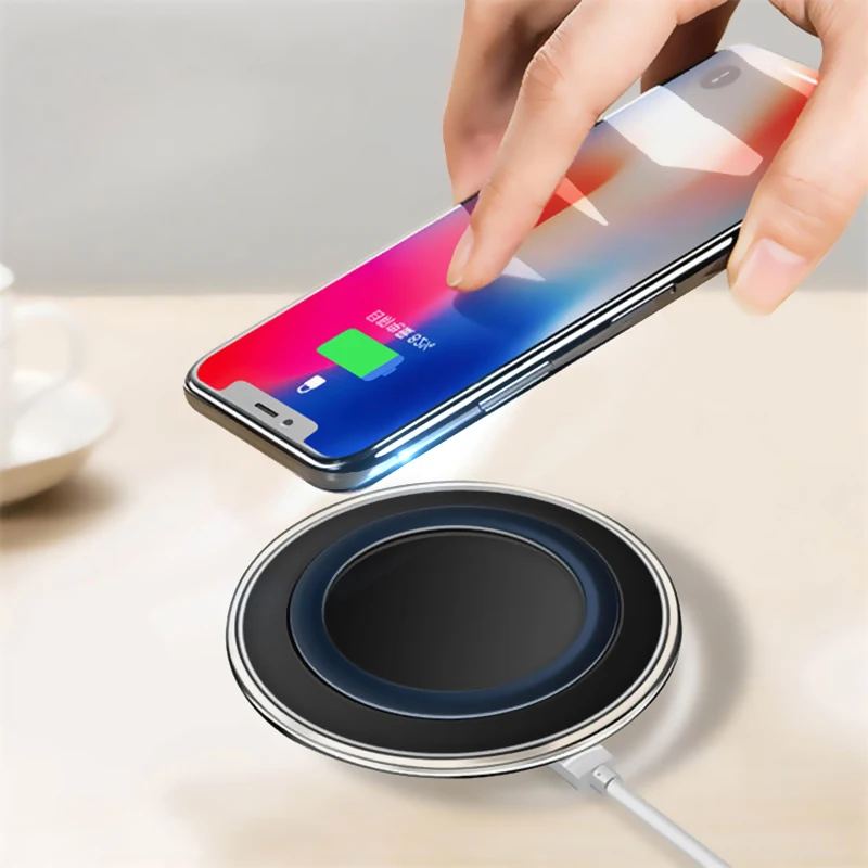 

5V/2A QI Wireless Charger Charge Pad with micro usb cable For Samsung Galaxy S7 S6 EDGE S8 S9 S10 Plus for Iphone 8 X XS MAX XR