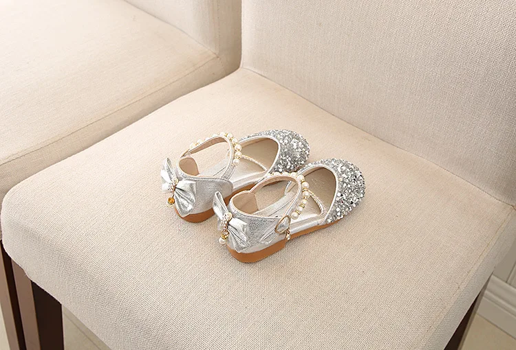 new girls sandals princess baby girl shoes Toddler Infant Kids Pearl Bling Sequins Single Princess Shoes Sandals