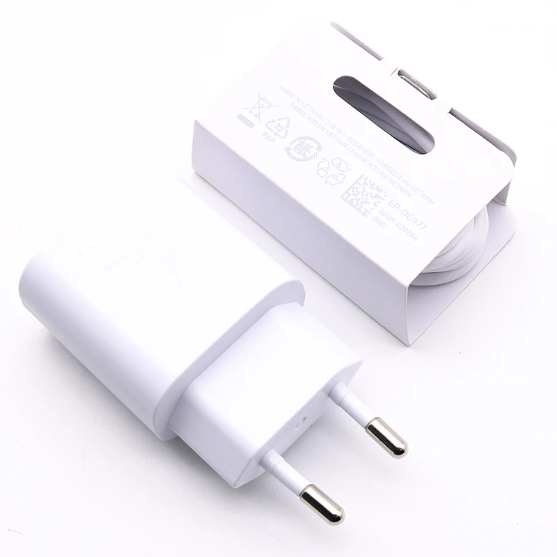 For Samsung S21 Note 20 10 A70 Super Fast Charger Cargador 25W EU Power Adapter For Galaxy Note20 S20 A90 A80 S10 5G TypeC Cable powerbank quick charge 3.0 Chargers