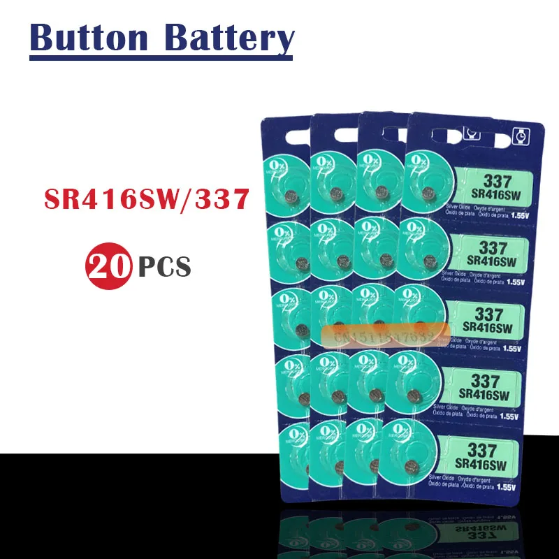 20 шт./лот новинка длительное время 337 SR416SW 623 D337 V337 SP337 часы батарея кнопка монета