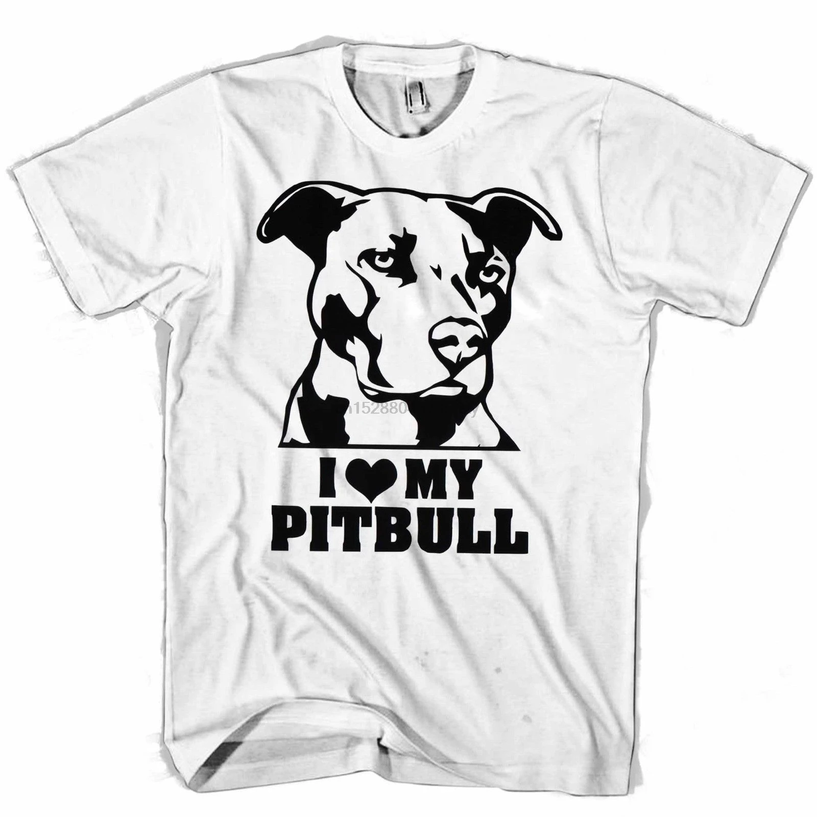 I Love My Pitbull мужская женская футболка | Мужская одежда