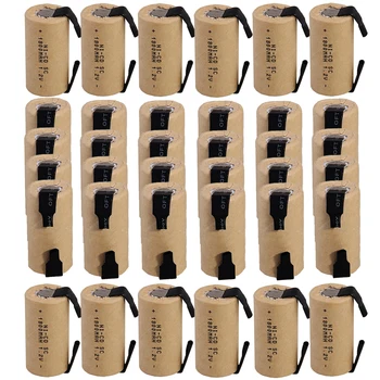 

True capacity! 36 pcs SC battery subc battery rechargeable nicd battery replacement 1.2 v accumulator 1800 mah power bank