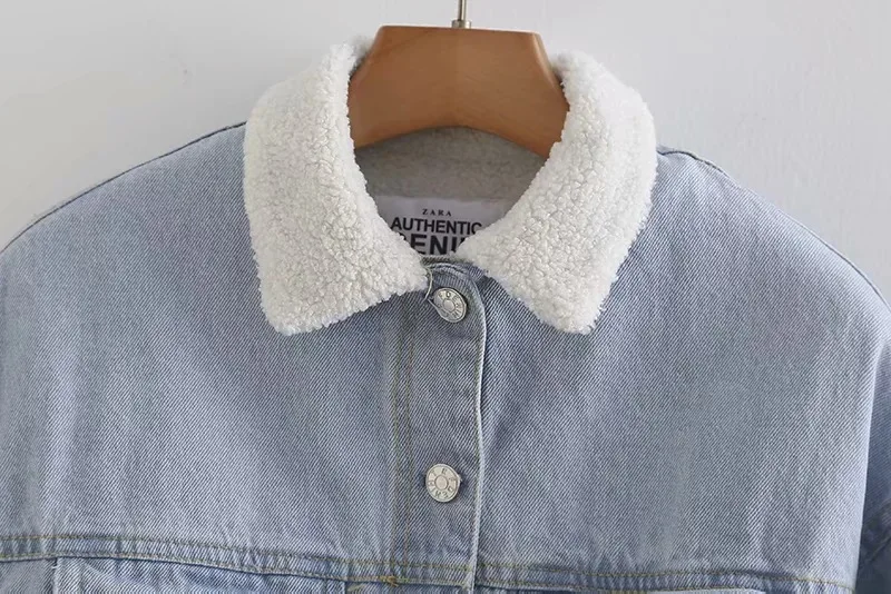 

2018 Autumn And Winter New Style European And American-Style Women's Clothing Cowboy Plus Velvet Frayed Jacket Versitile Fashion