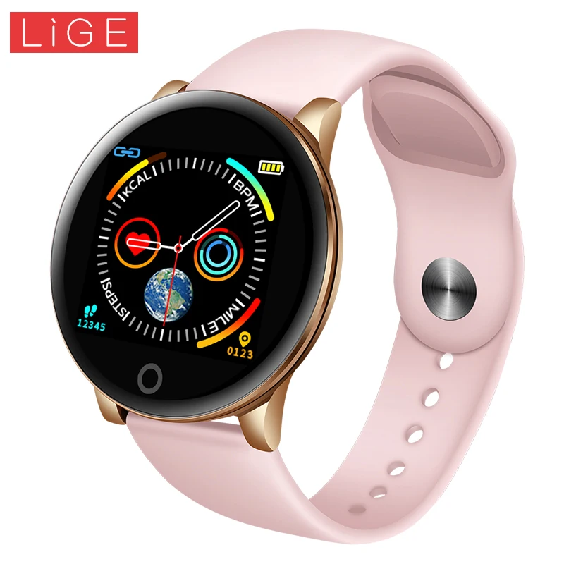 Ceny Relogio feminino panie zegarki LIGE 2019 nowych opaska fitness smart watch mężczyźni kobiety na iPhone sportowy zegarek Montre Femme