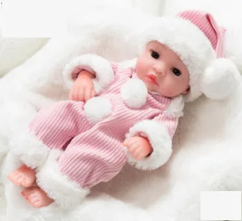 

10inch Vinyl toys Soft new-born baby emulation toy Gift package for birthday Sleep baby doll