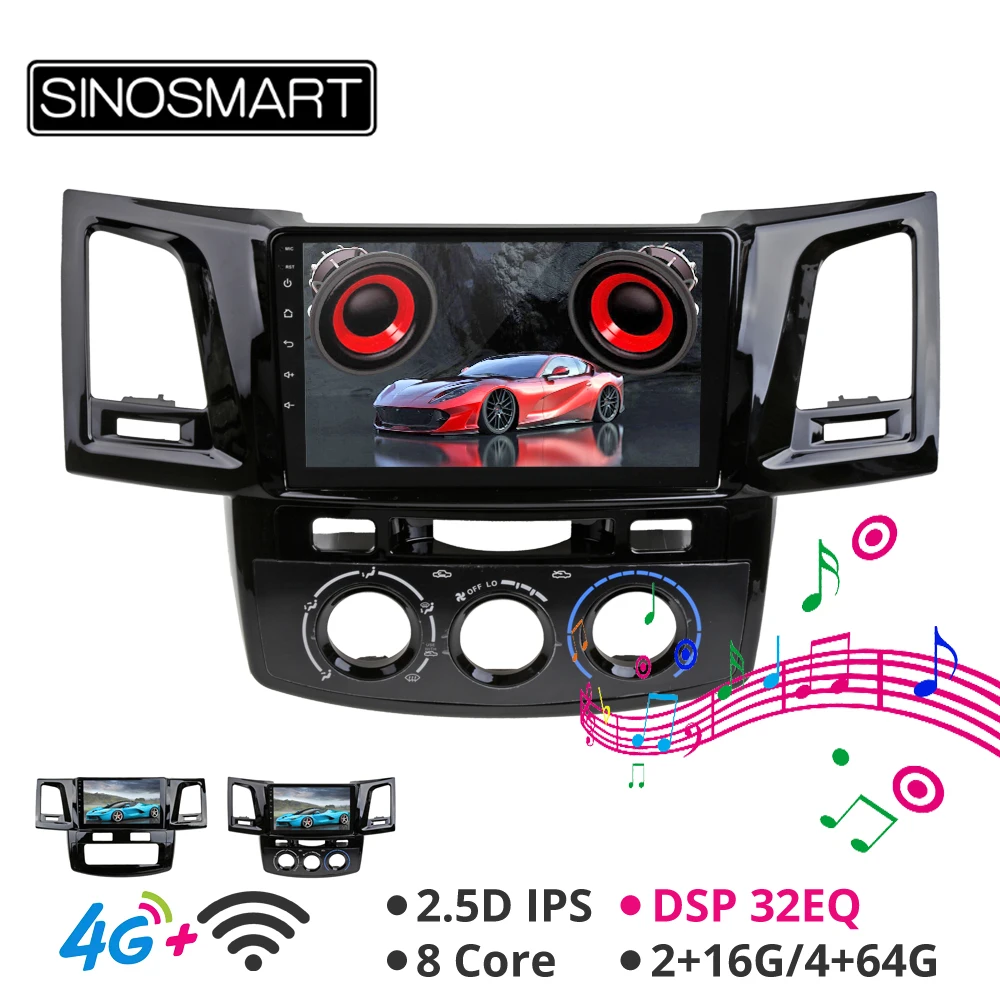 Discount Sinosmart Android 8.1 Car for Toyota Hilux F0RTUNER 2004-2014 GPS Navigation Radio 2din 2.5D IPS/QLED Screen 0 Discount Sinosmart Android 8.1 Car for Toyota Hilux F0RTUNER 2004-2014 GPS Navigation Radio 2din 2.5D IPS/QLED Screen 0