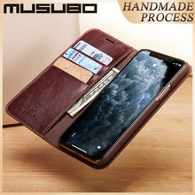 Musubo чехол для iPhone 11 Pro Max из натуральной кожи, флип-чехол s, чехол 11 Pro Fundas, Роскошный чехол для iPhone Xs, XR, 8, 7, 6 Plus, кошелек, чехол