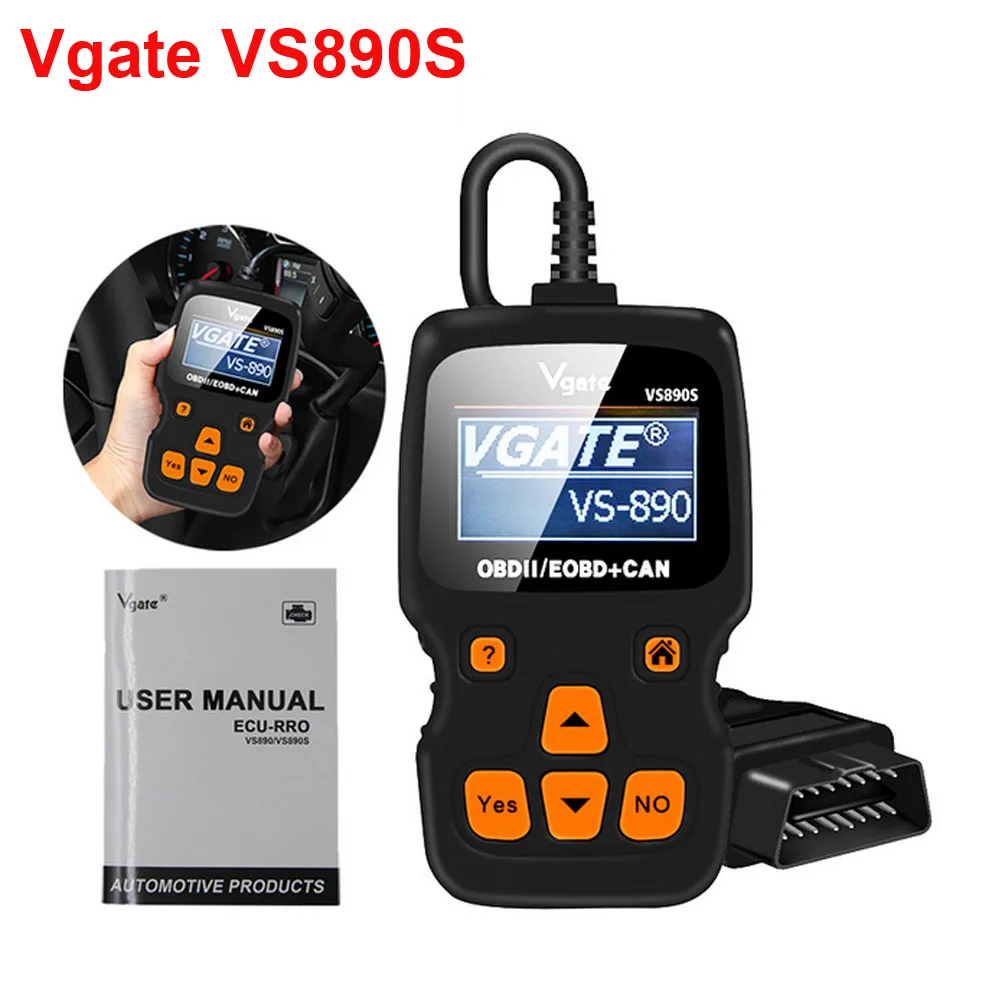 Vgate VS890S OBD 2 код неисправности двигателя считыватель анализатор VS 890S OBDII