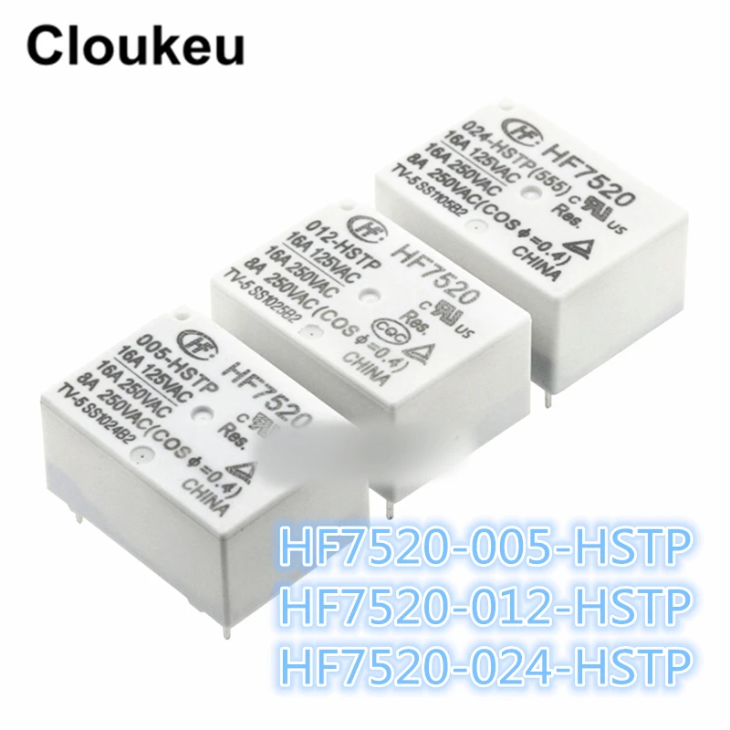 Реле DIP4 HF7520- 005 012 024 -HSTP 5VDC 12VDC 24VDC 16A | Обустройство дома