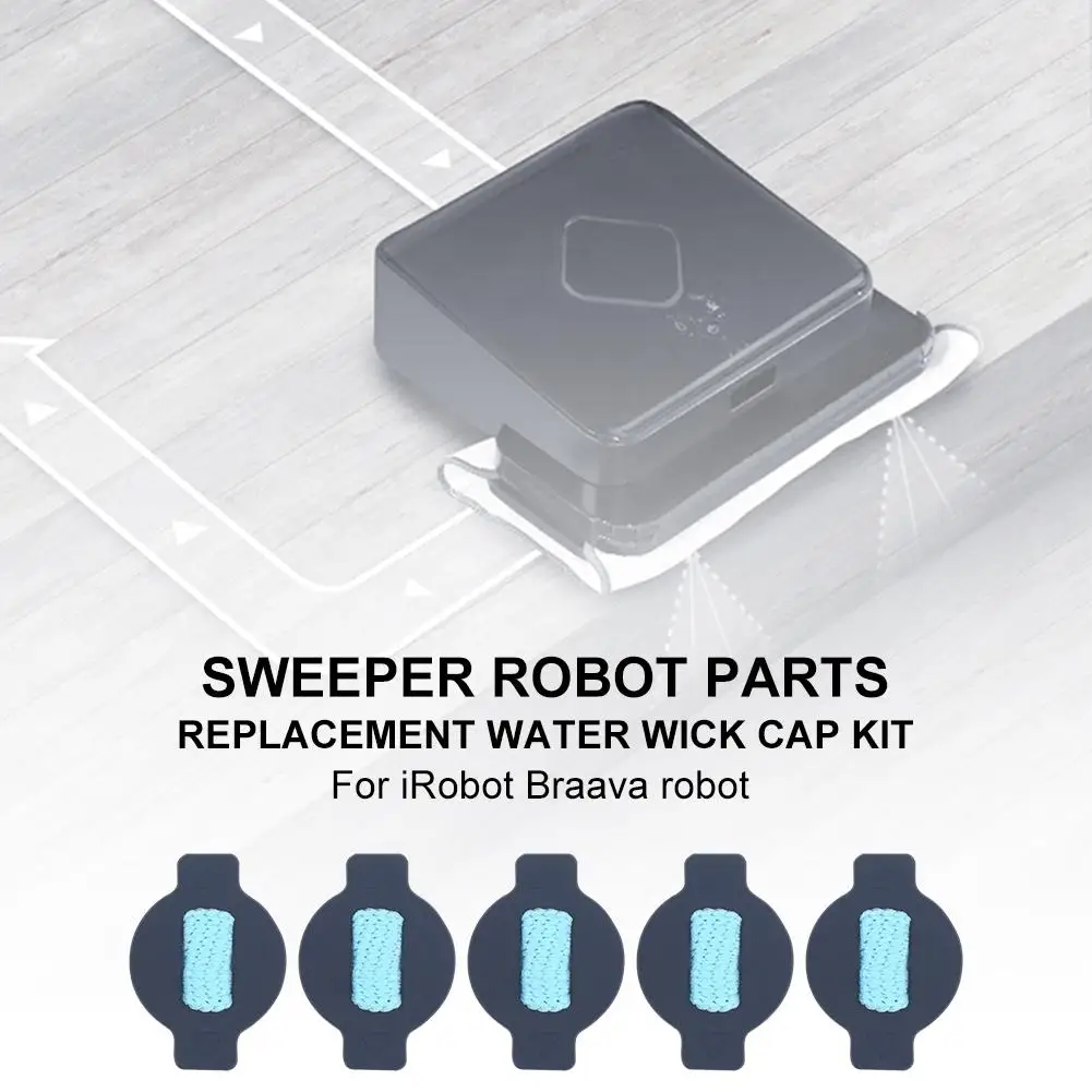 Колпачок для водного фитиля, комплект для ForIRobot Braava 380 380 320 t 4200 Mint 4205 5200 5200C, запасные части для робота-пылесоса