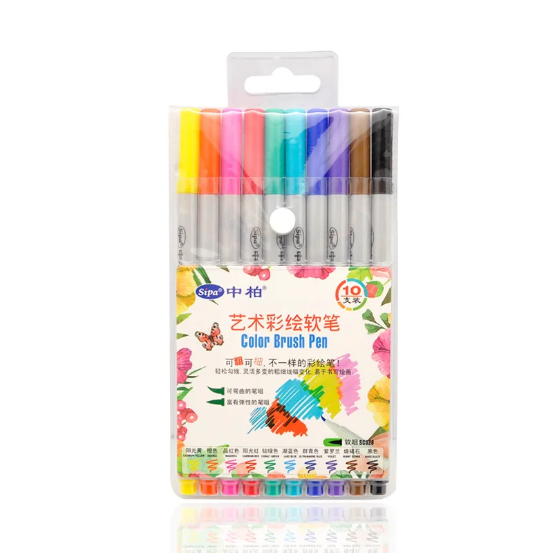 10 цветов/набор фотографические фломастеры|brush pen set|watercolor markerswatercolor marker |