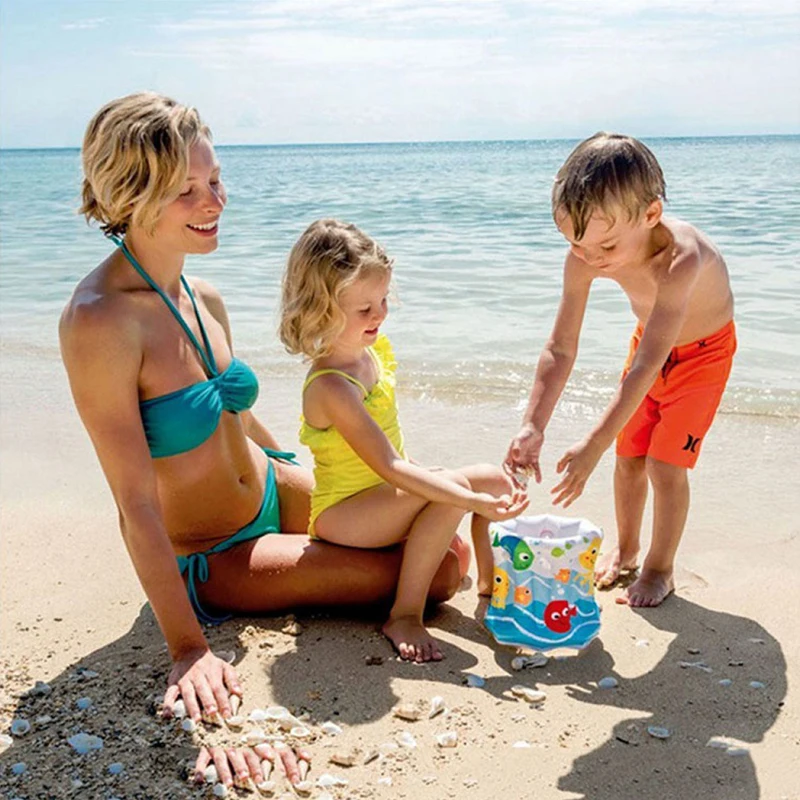 Для Tik tok Горячая игрушки-брызгалки надувная пляжная игрушка креативный складной маленький ведро дайвинг очки открытый пляжный набор игрушек для детей