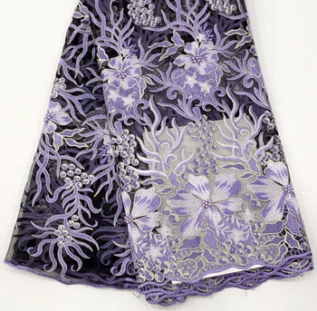 

5 yards latest lace fabric African lace fabric with stones French tulle lace fabric net lace fabric high qualit WS-04