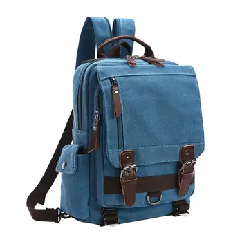 

Men Canvas Backpack Large-Capacity Business Laptop Backpack Male Travel Knapsack Europe College Students School Bag
