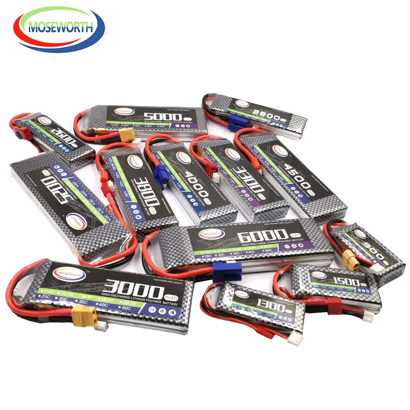 2 шт/упаковка 2S RC LiPo Батарея 7 4 V 1500 мА/ч 25C для радиоуправляемый самолет