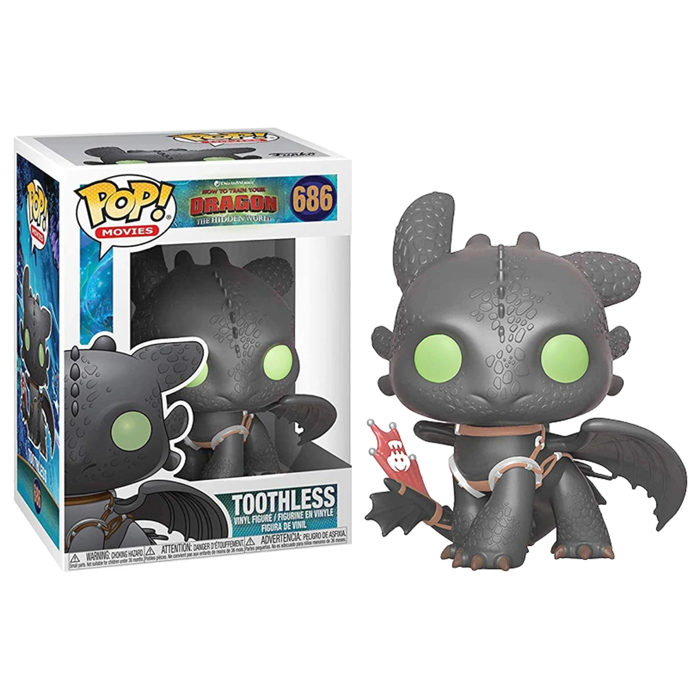 FUNKO POP Как приручить дракона Беззубик 686# светильник Fury 687# FigureToys Коллекционная модель игрушки для детей
