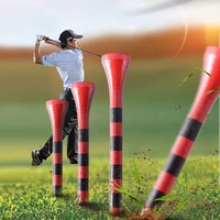 100pcs/Bag Bamboo Golf Tees Wite Red Yello With Black Stripe Mark Scale 70mm 83mm Golf Accesories 2 size New Colorfull 2