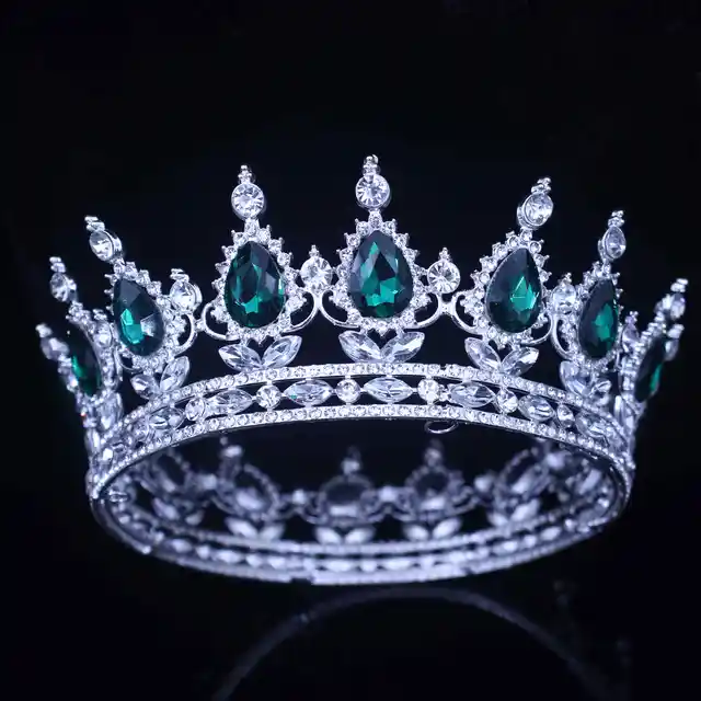 女王キング花嫁ティアラクラウン女性ヴィンテージバロック様式かぶとウェディングブライダル結婚式のティアラと王冠髪の宝石アクセサリー ヘアジュエリー Aliexpress