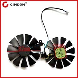Ventilateur de carte graphique ASUS GTX1070 8G 1060 6G RX480, 2 pièces/lot, 87mm, 4 broches, T129215SU T129215BU 