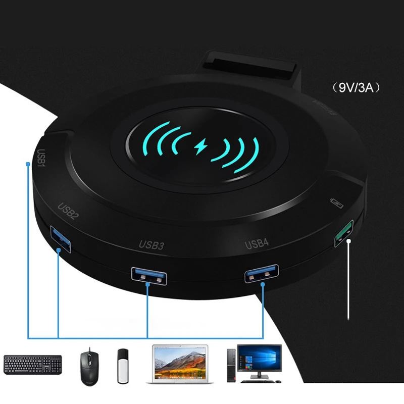 Headphone Holder Wireless Charging Desktop Headphone Holder High Version Can Be Used As a 3 0 Data Transmitter