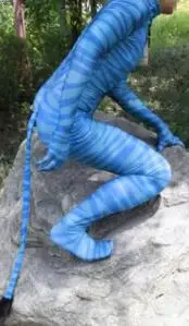 Аватар Косплей флэш человек костюм комбинезон Хэллоуин Гламурная модель костюм Прямая поставка - Цвет: With Tail