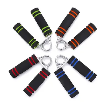 

4Pcs Metal Spring Hand Grip Finger Strength Exerciser Sponge Forearm Train Kit