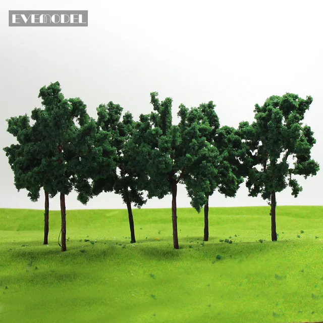 10pcs/20pcs/40pcs D11054 HO Scale Model Trees 1:87 12cm Roadside Trees Model Train Layout Diorama