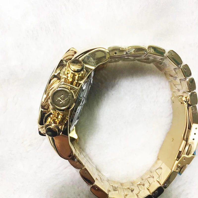 New steel rope clown steel belt men's quartz watch gold fashion casual European and American jewelry couple gifts