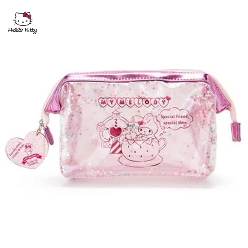 

HELLO KITTY Ladies Retro European-style Jelly Clutch HandBag Fashion Solid Color Handbag Transparent Diagonal Package PVC Bag