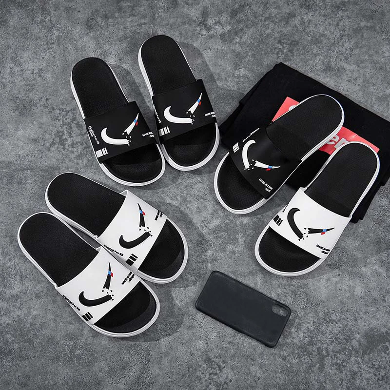 EVA Men Slider Slippers Fashion Casual Shoes Non-slip Slides Bathroom Summer Sandals Soft Sole Flip Flops Men