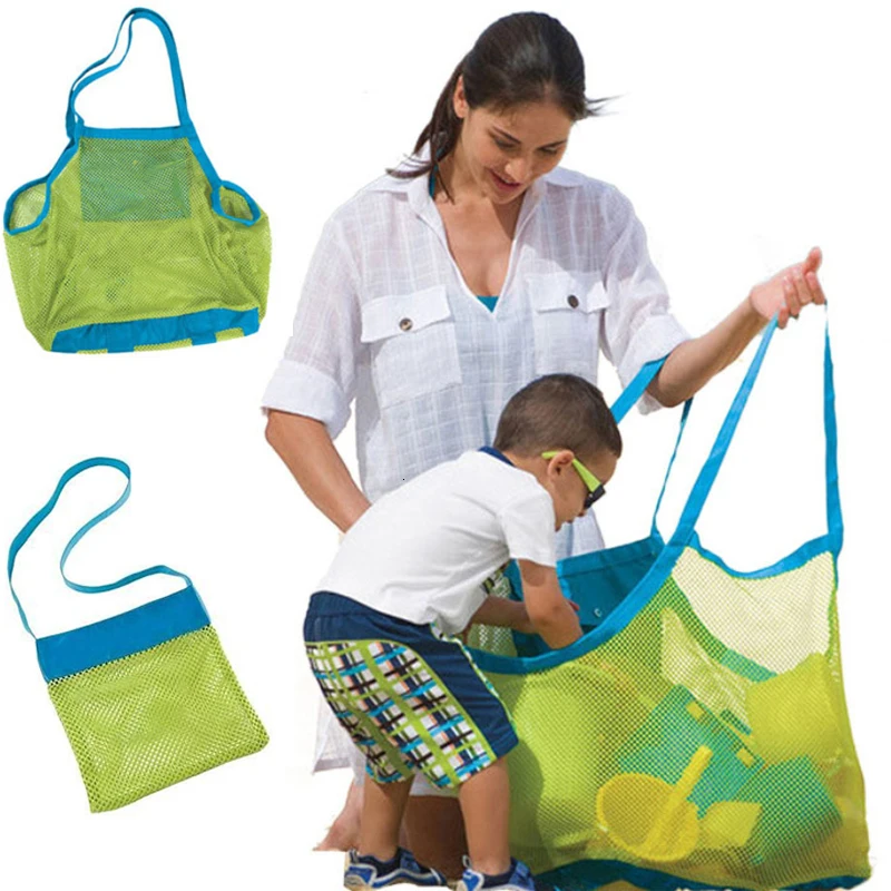 Foldable Portable Beach Bag Kids Children Mesh Storage Bag (3)