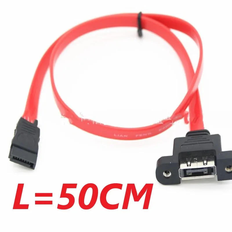 10 шт. SATA 3,0 кабель для передачи данных SATA3 III 6 Гбит/с мужской и женский панельный кабель удлинителя 50 см