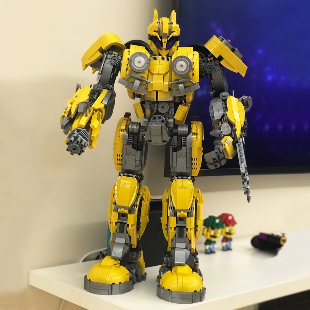 Креативные экспертные идеи робот-трансформер Optimus грузовик Moc модульный кирпич