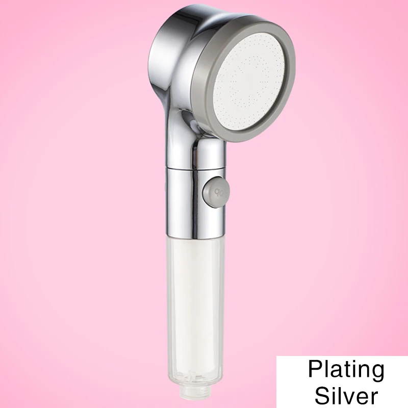 Plating-silver FOHEEL handheld shower head high pressure shower head water saving with double filter shower head rain shower - Цвет: Plating-silver