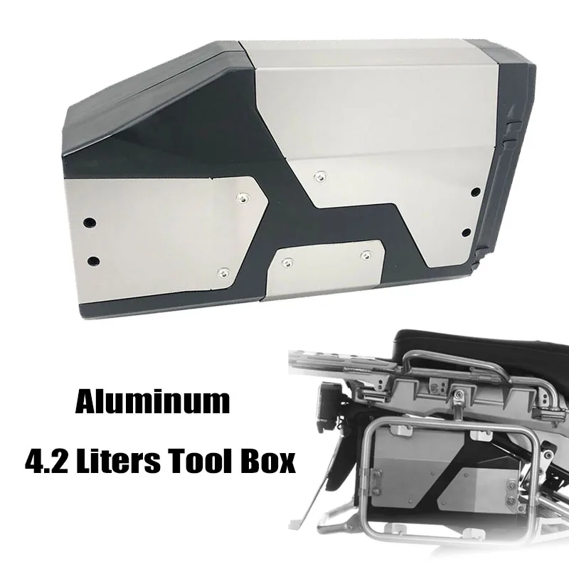 4.2L Stainless Tool Box For BMW R1200GS R1250GS LC Adventure Left Bracket
